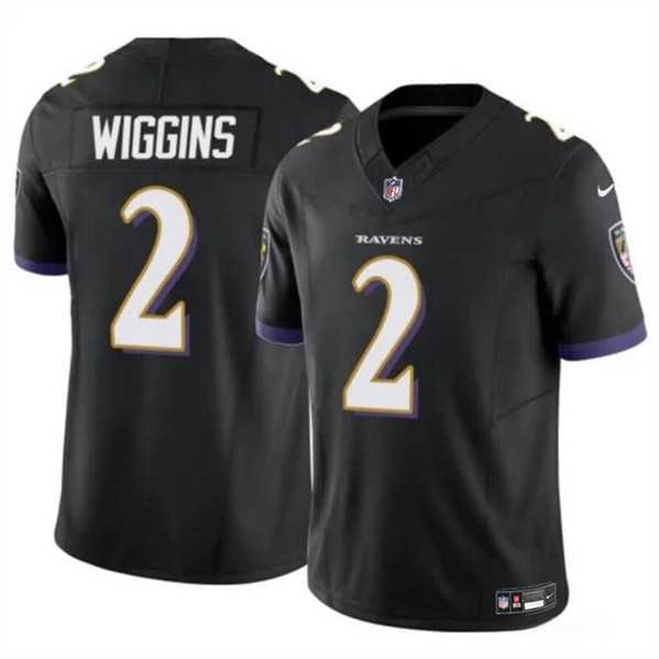 Men & Women & Youth Baltimore Ravens #2 Nate Wiggins Black 2024 Draft F.U.S.E. Vapor Limited Jersey->baltimore ravens->NFL Jersey